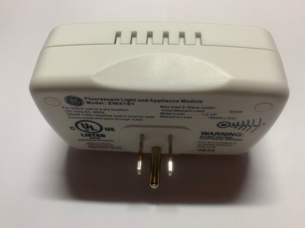 GE Z-WAVE Certified Wireless Lighting Control. No: 45603.