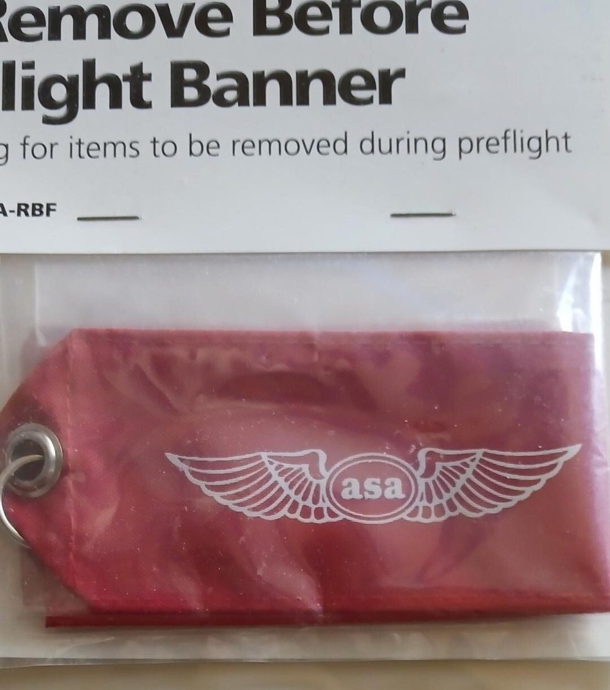 Remove Before Flight Banner "Tag for Items to be removed during Preflight