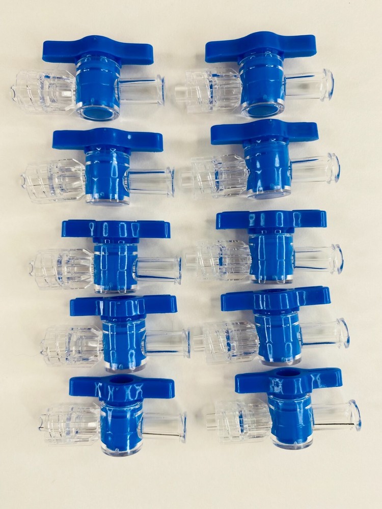 10 PCs 2-Way Stopcock Luer Lock Connection Adapter