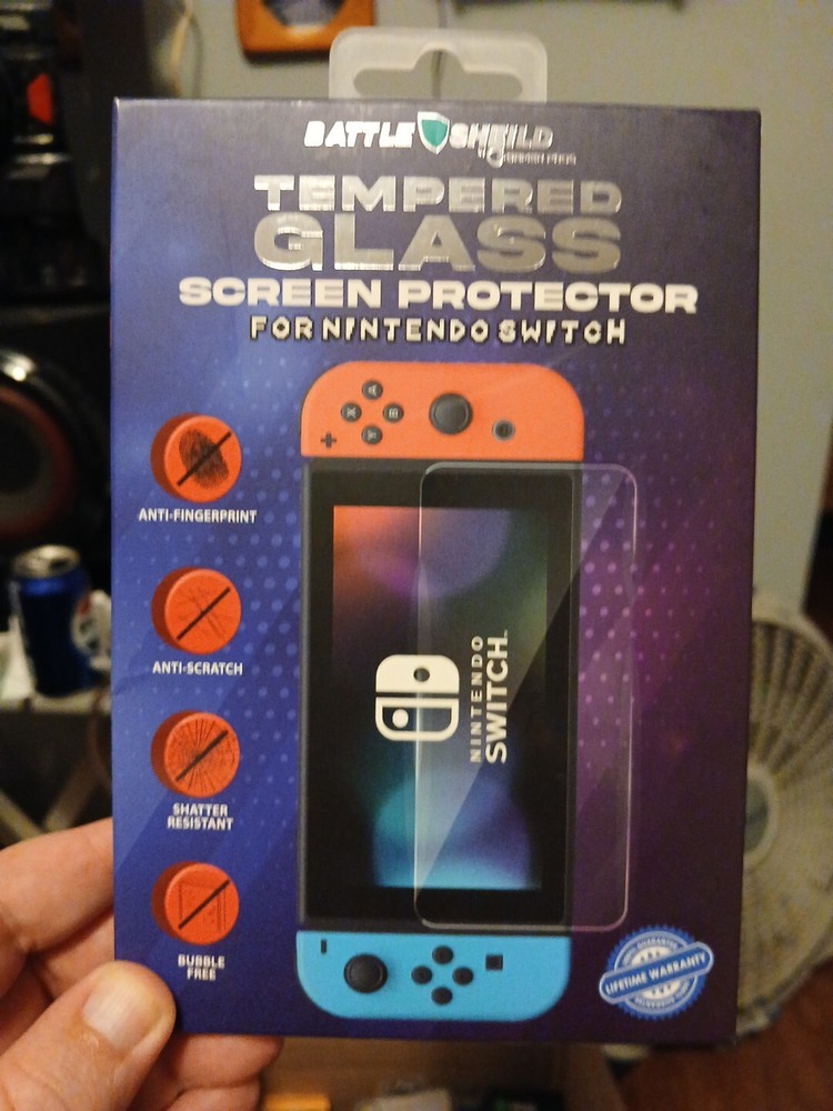 Battle Shield Tempered Glass Screen Protector For Nintendo Switch