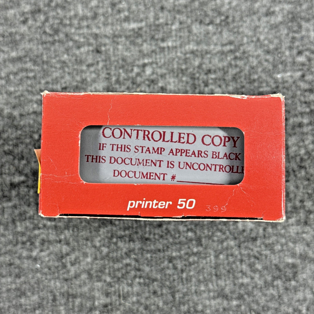 Cosco 2000 Plus Printer 50 Controlled Copy Rubber Stamp Red Ink