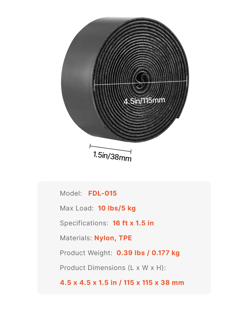 16 Ft X 1.5 in Hook and Loop Tape, Hook Loop Heavy Duty Strips Rolls, Strong Nyl