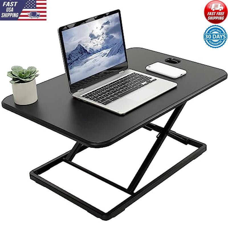 Top Height Adjustable Standing Desk Riser Compact Sit Stand Desktop Converter
