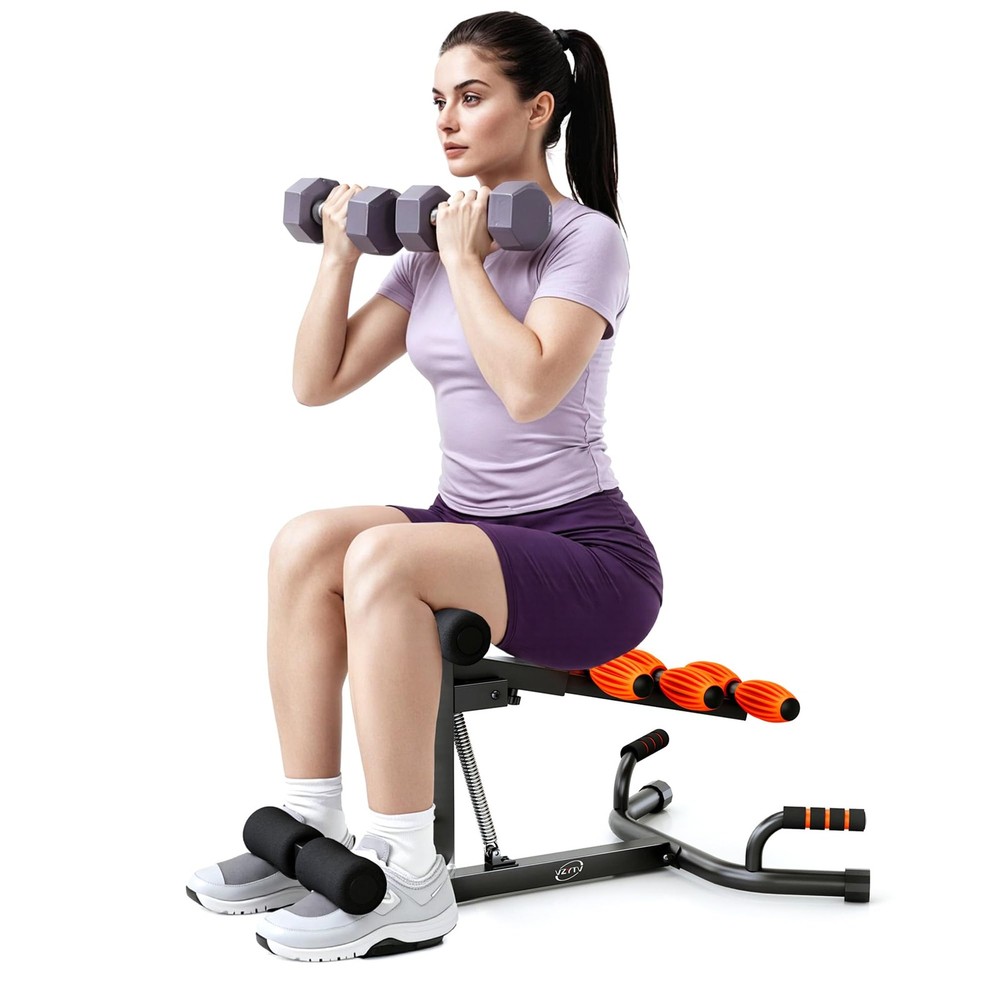 Deep Squat Machine, Adjustable Glutes Trainer Machine, Core & Abs for Low Imp...