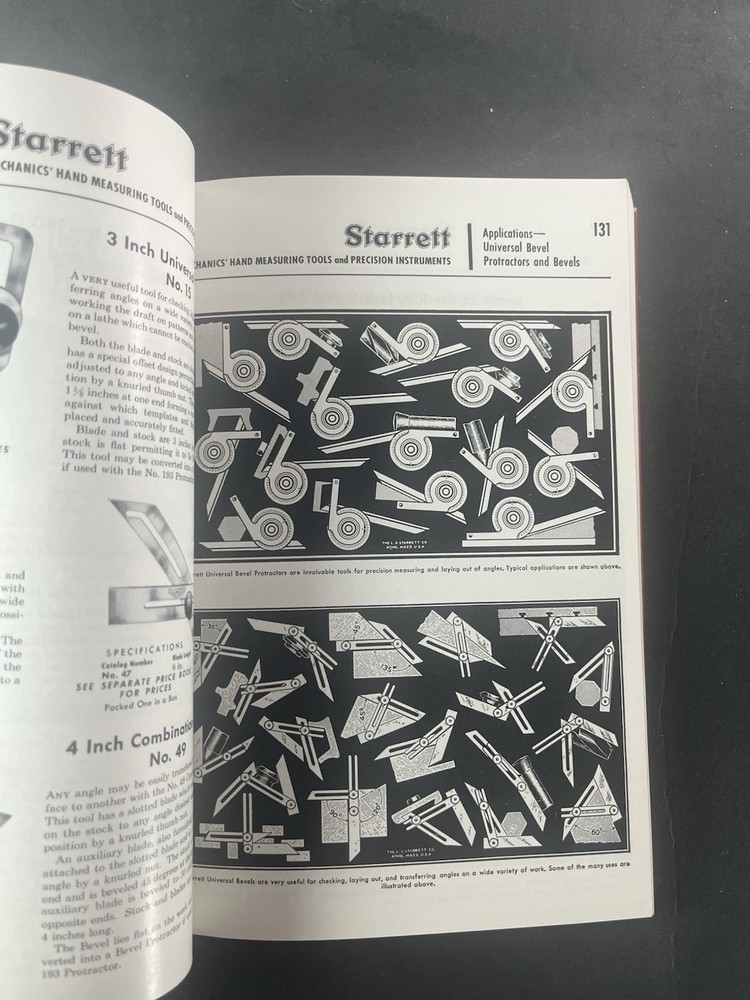 Starrett Catalog No. 27 ~ 2nd Ed Tool Book ~ Machinist Precision Tools Guide