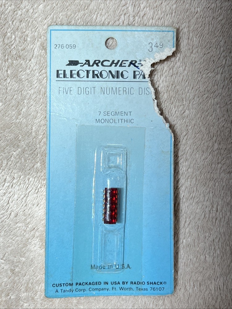 (2)Vintage Archer Electronics 276-059 - Five Digit Numeric Display - NOS & Other