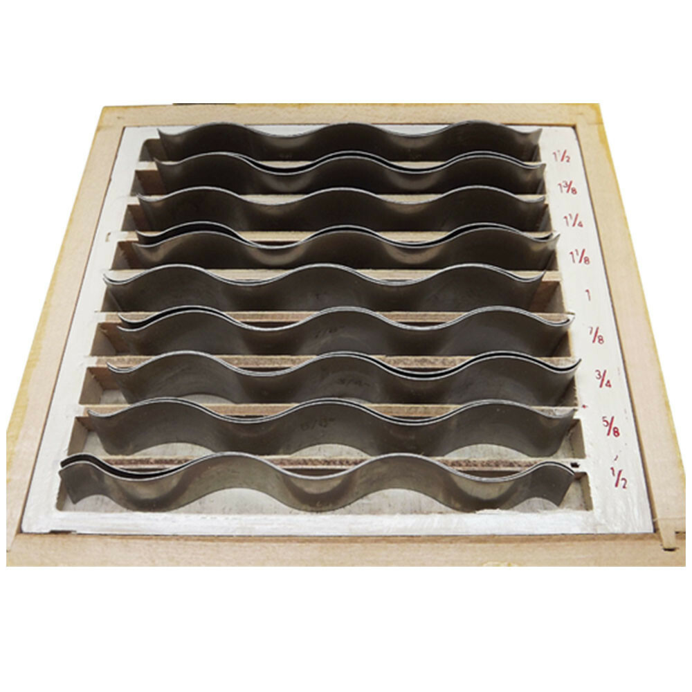 9 PAIR Precise 1/8" Wavy Steel Parallel Parallels.0002" Hardened 18 PCS Set