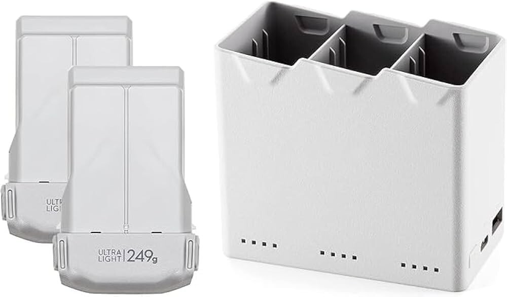 2X Pack 2590 mAh DJI Intelligent Flight Battery and Charging hub for Mini 4 Pro