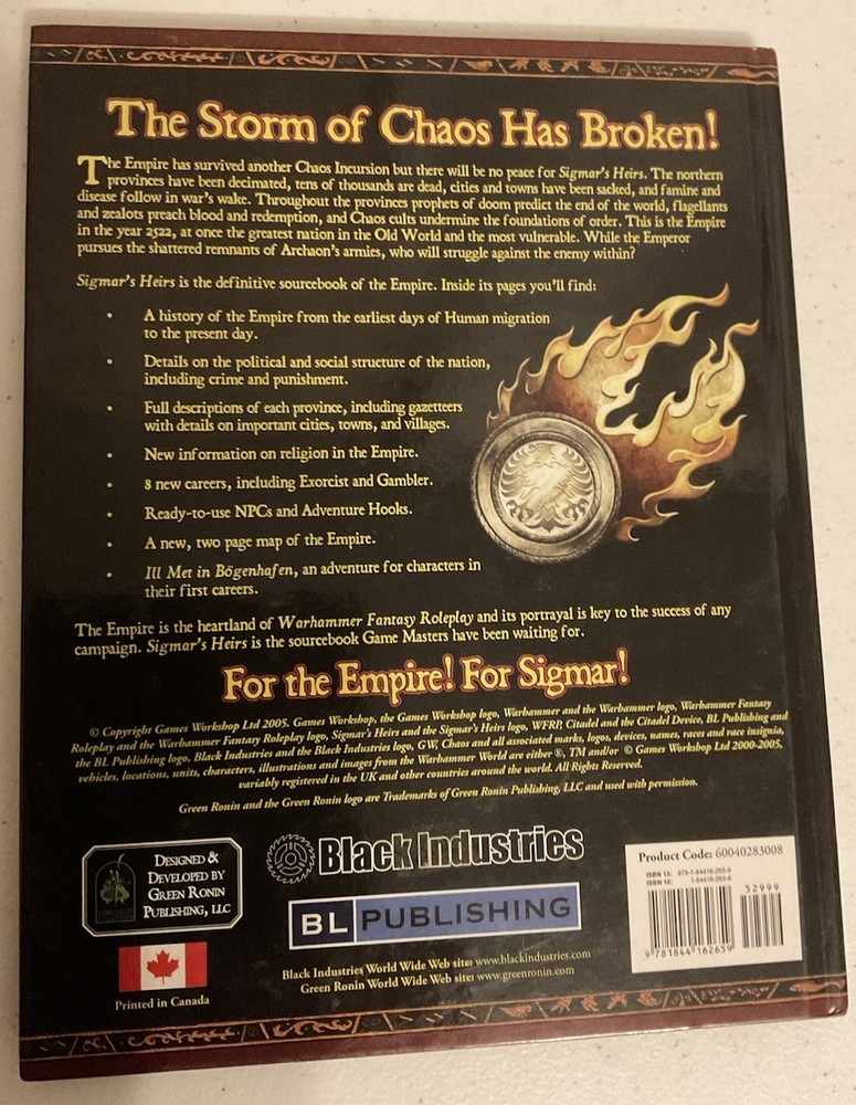 Warhammer Fantasy Roleplay Sigmar’s Heirs