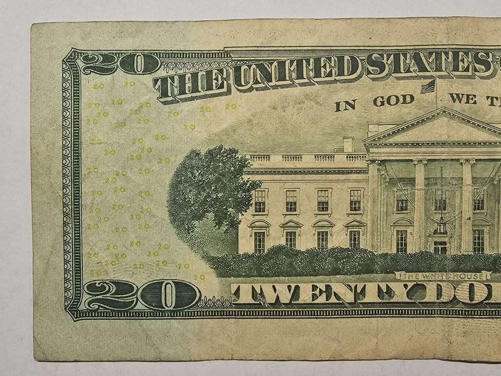 🗯1996 $20 Noticeable Misaligned Cut Error- Federal Reserve Note🗯