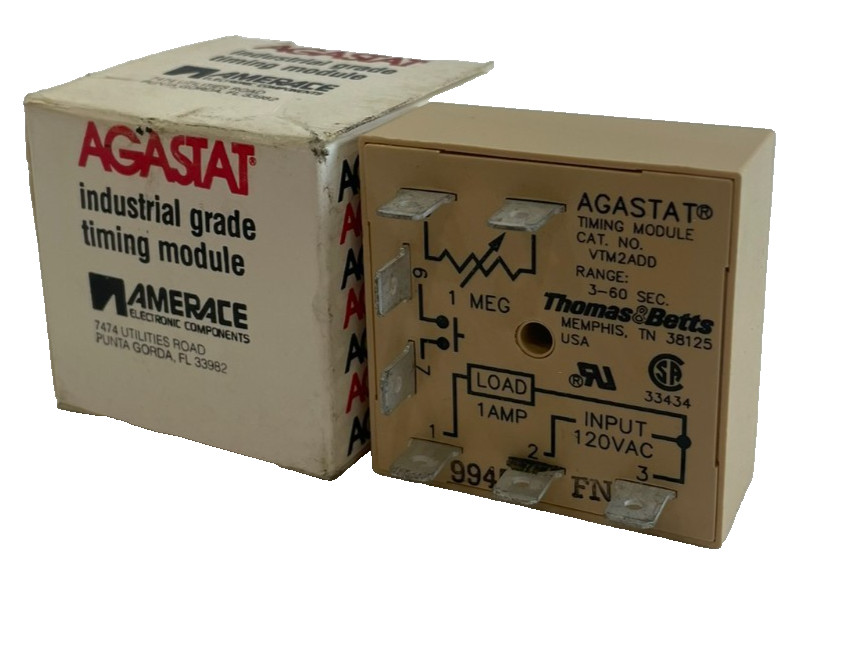 NEW AGASTAT VTM2ADD TIME DELAY RELAY