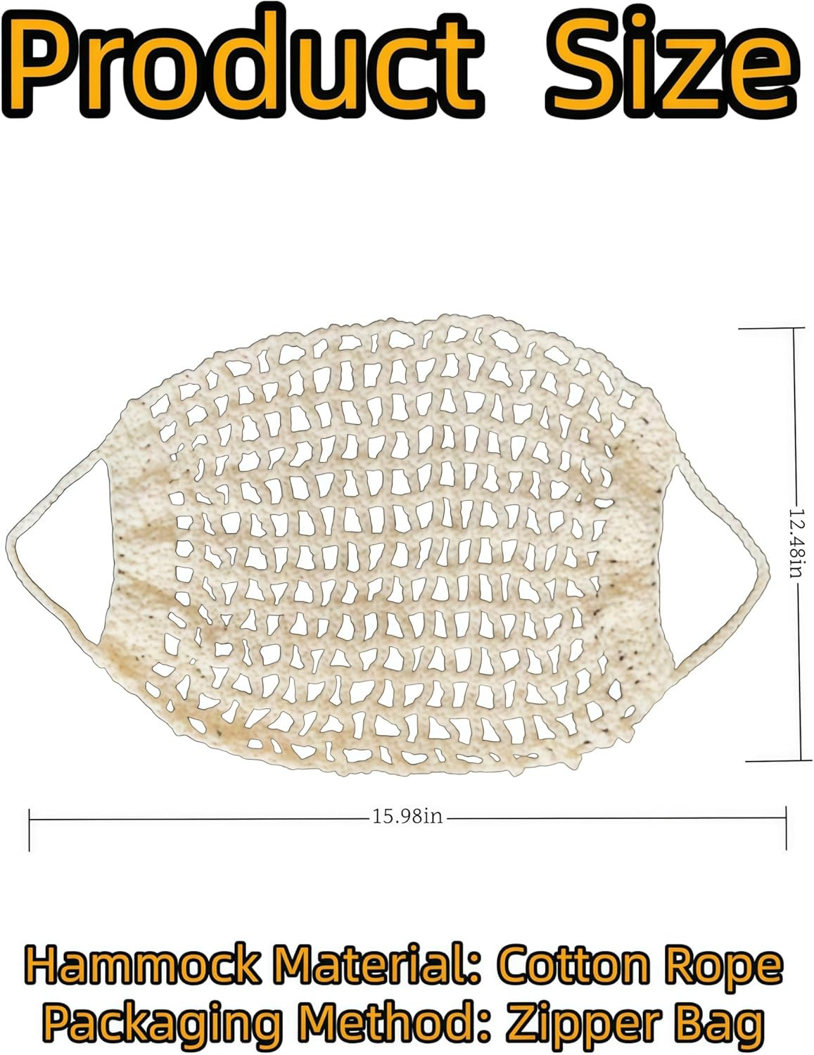 Pavnso 1 Park 16×12.5In Large Macrame Fruit Hammock, Kitchen Décor Storage under