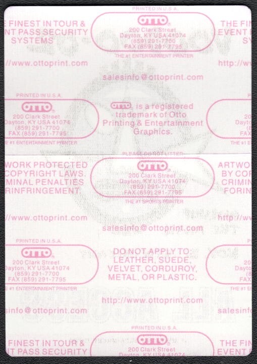 VooDoo Music Experience Backstage Pass - 2002 Cloth Pass