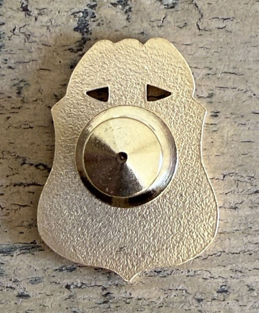 FBI Gold Shield Lapel Pin Raised Design