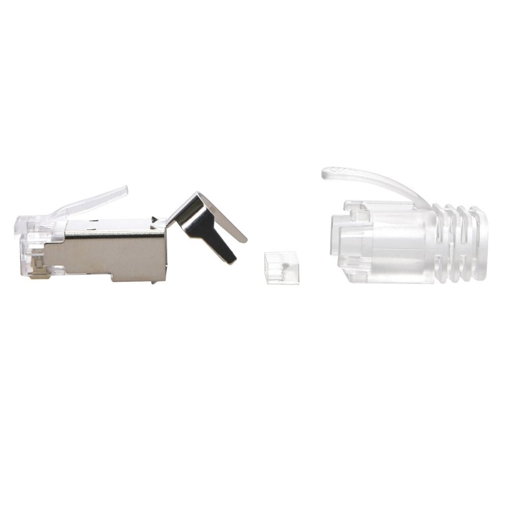 100x CAT8 Shielded RJ45 Plug Network Ethernet Cable Connector End w/Clear Boot