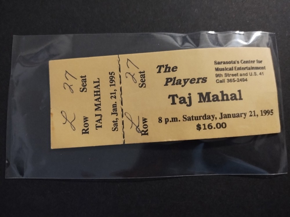 1995 Taj Mahal Ticket ONLY