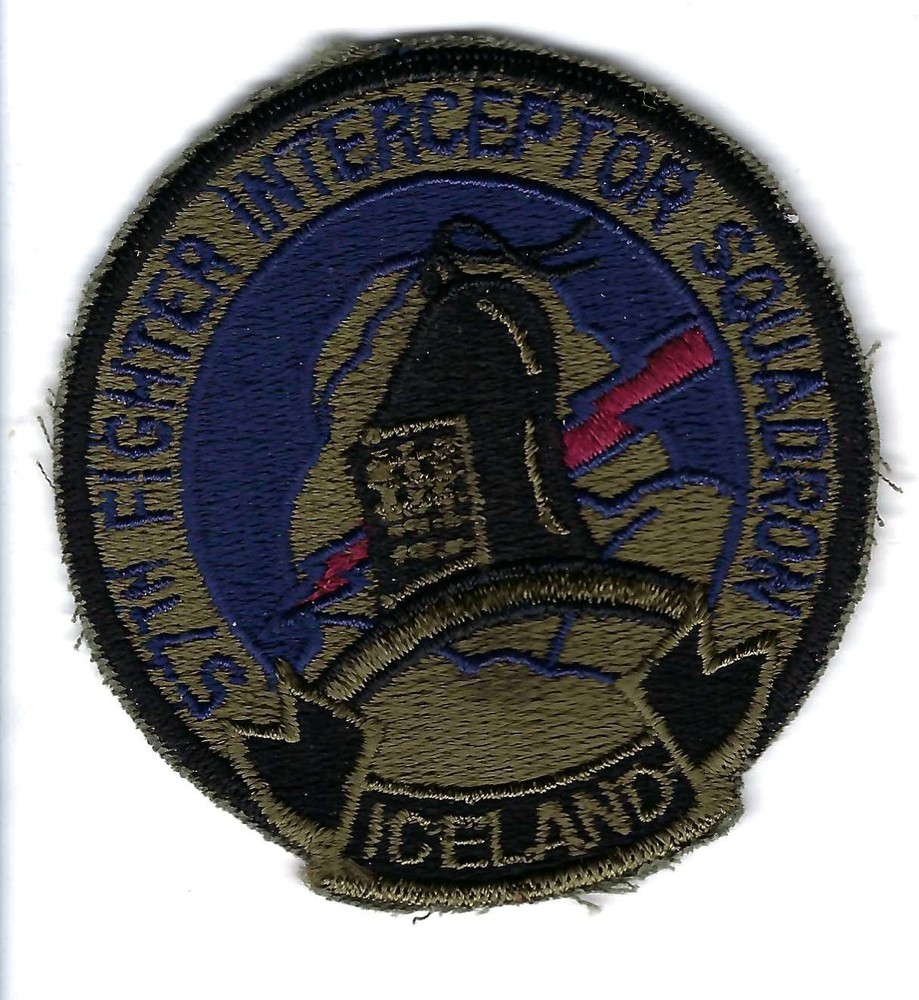 PATCH USAF 57TH FIGHTER INTERCEPTOR SQ  SUBD F-4 ICELAND         FS-2