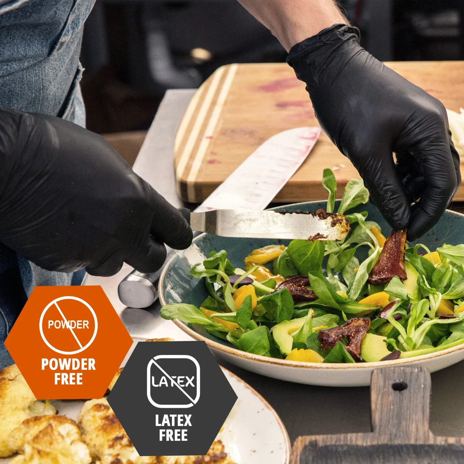 MED PRIDE Black Vinyl Exam Gloves Disposable Powder & Latex-Free Food Safe 100ct