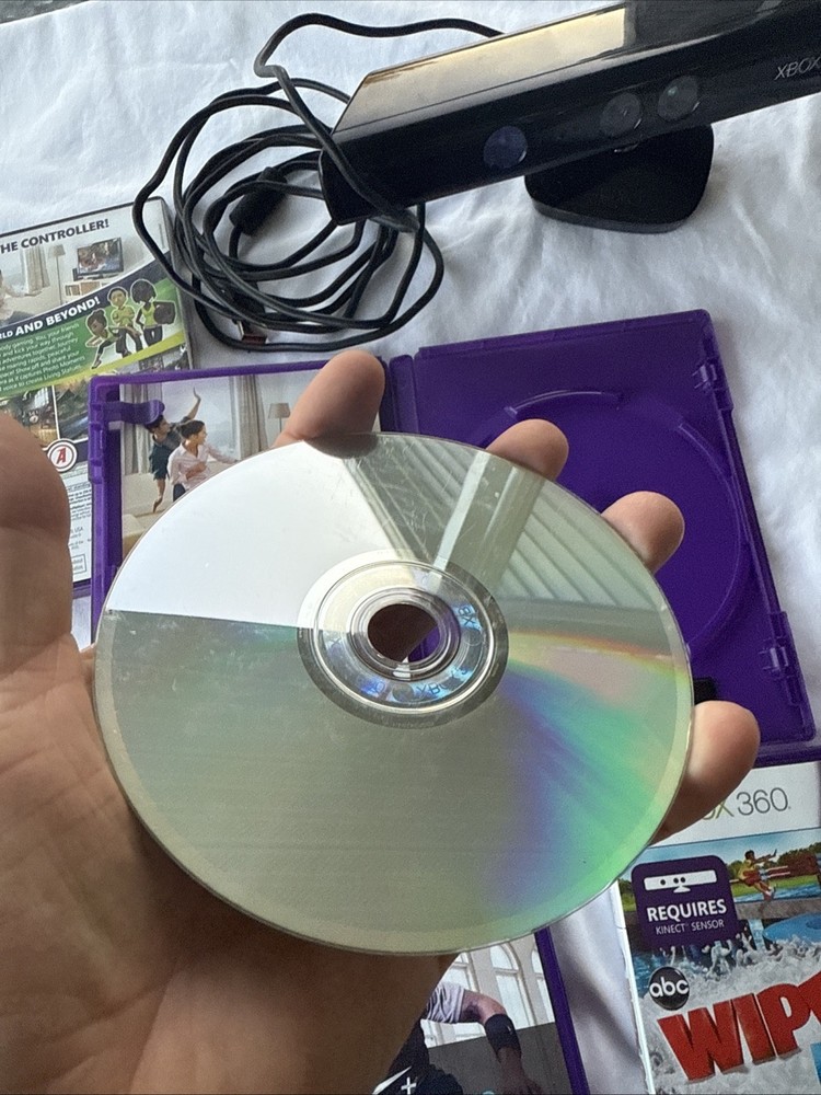 Microsoft Xbox 360 Kinect Connect Motion Sensor Bar W/ 4 Games!