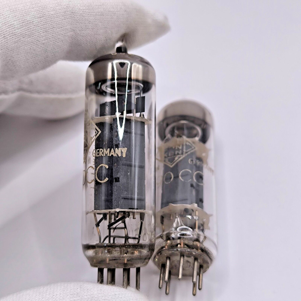 Telefunken E90CC, matched pair same codes, welded plate, ULM factory, year 1957