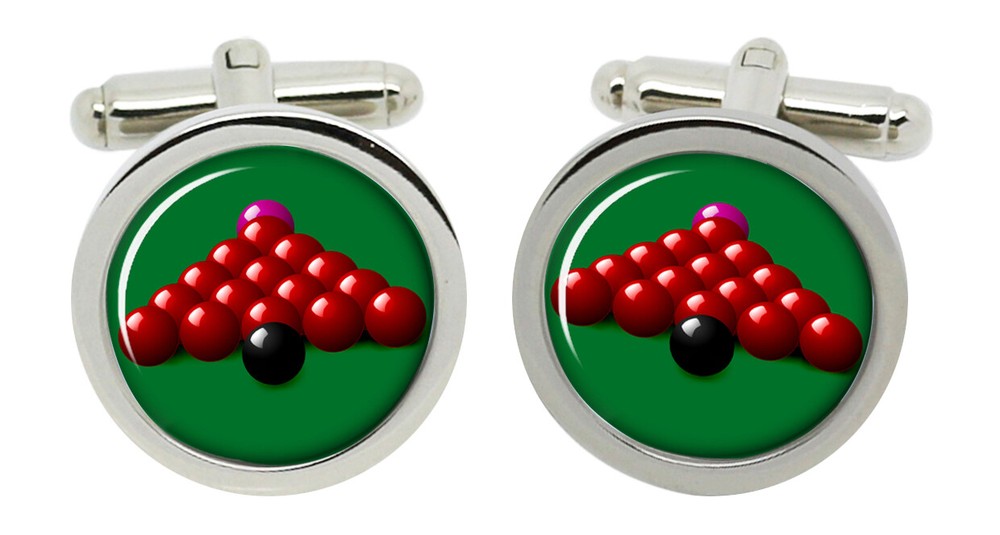 Snooker Cufflinks in Chrome Box
