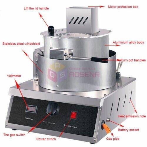 Popcorn Machine Single Pot Spherical Popcorn Maker Gas Automatic Ball Popcorn