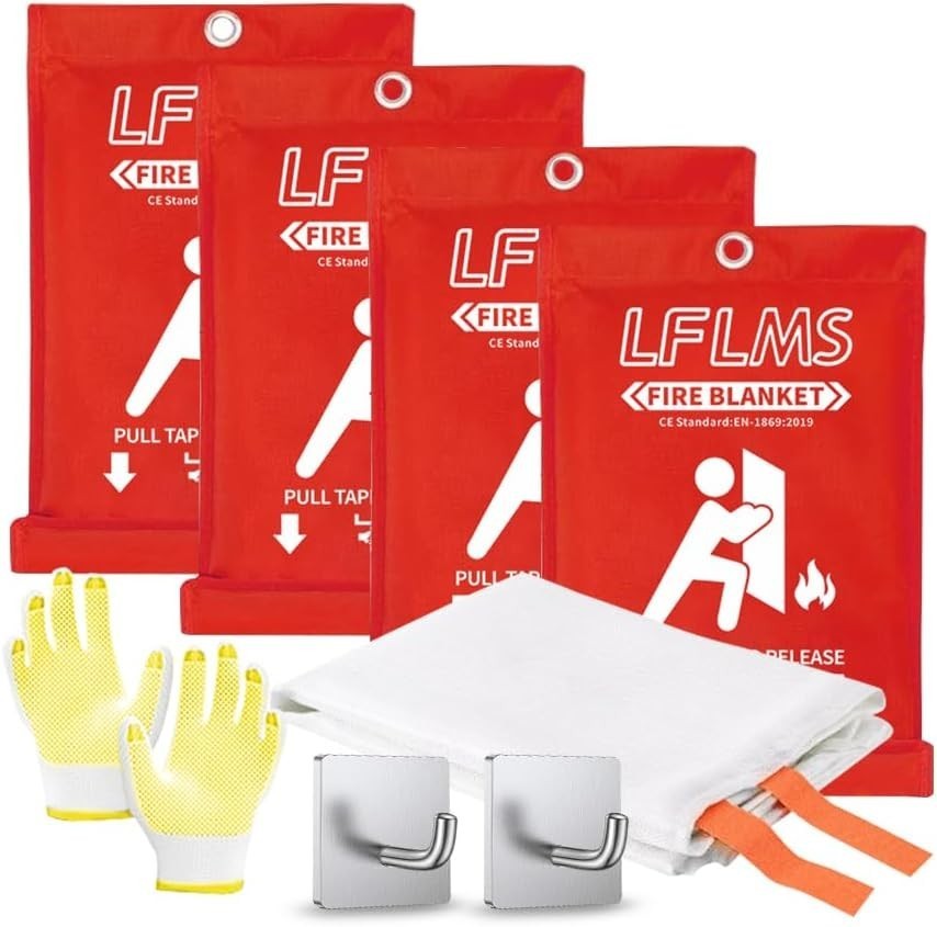 Fire Blankets Emergency Home 8 Pack Fire Suppression Blanket 40” x 40” Fire