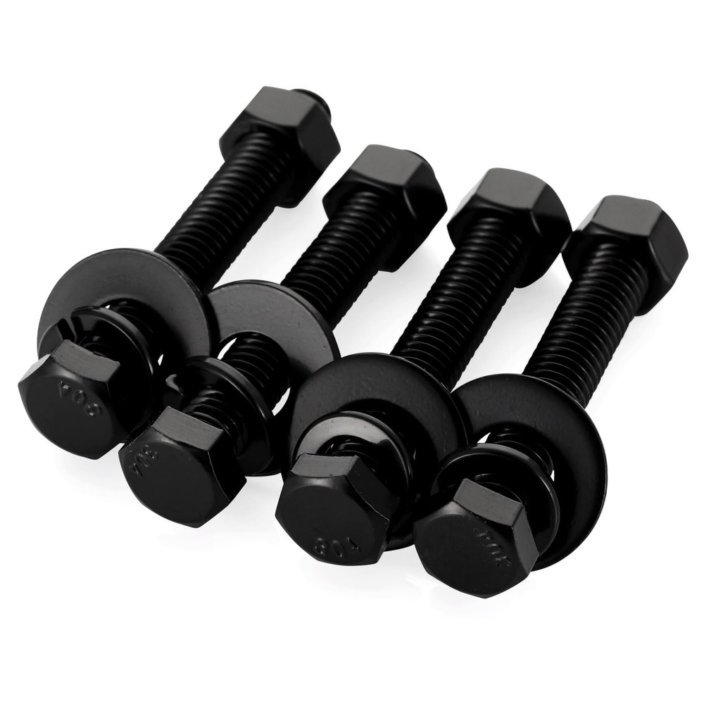 1/2-13 X 3 Hex Head Screws Bolts, Nuts, Flat & Lock Washers, Fully Threaded, Sta