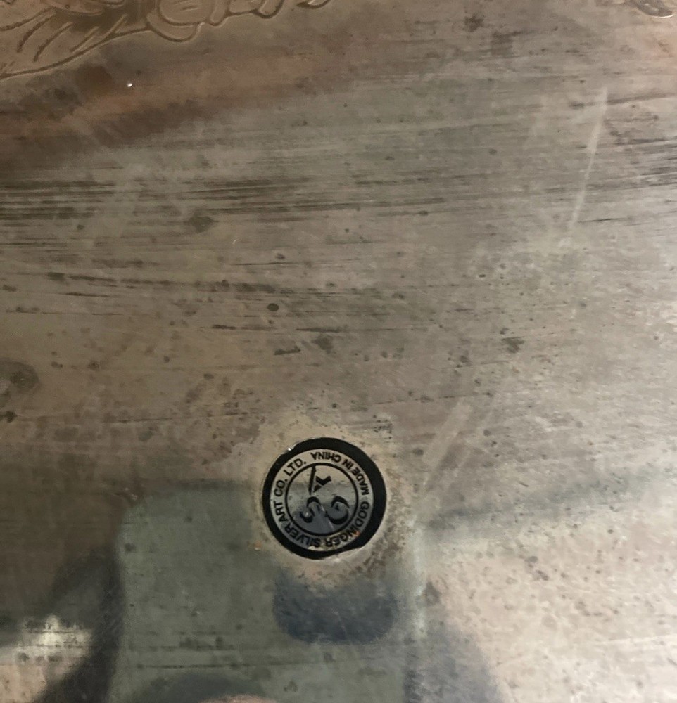 Vtg Godinger Silver Plated Rectangular Tray Grapevine Design w/ Handles