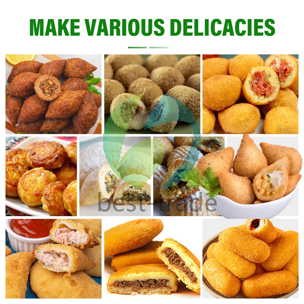 Automatic Encrusting Machine Meat Balls Dough Ball Kubba Making Machine Kitchen