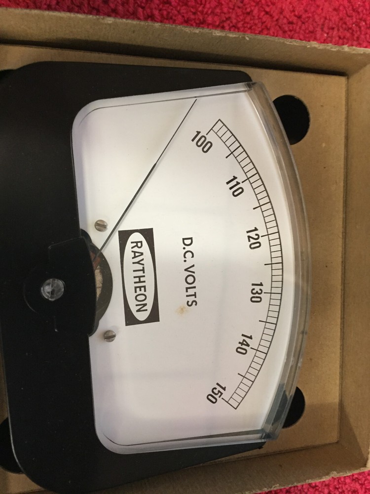 RAYTHEON PANEL METER 100-150 DC VOLTS