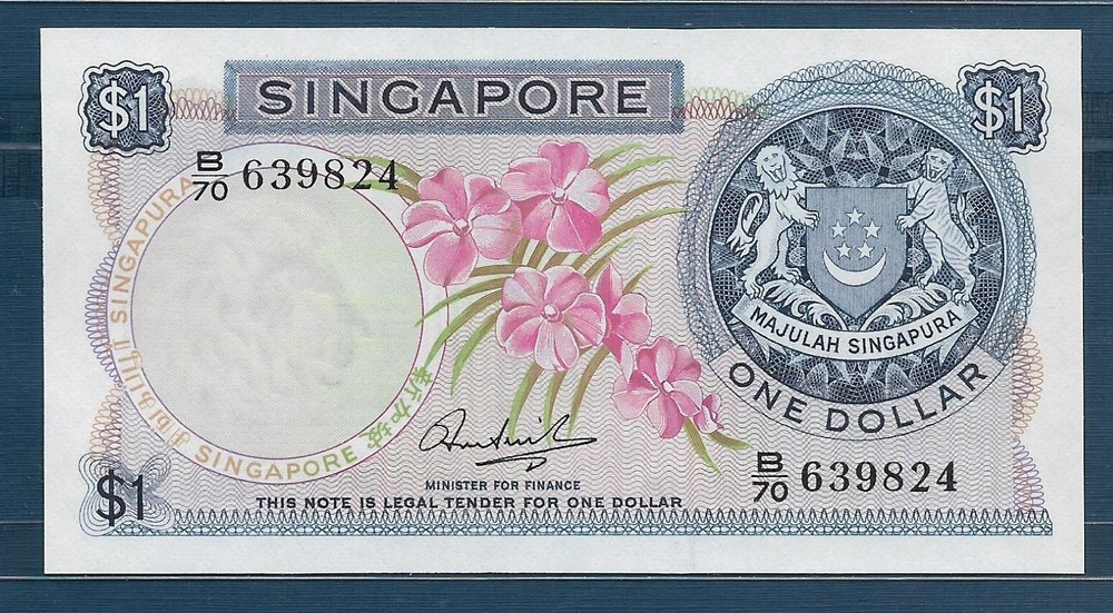 Singapore 1 Dollar, 1971, P 1c, UNC