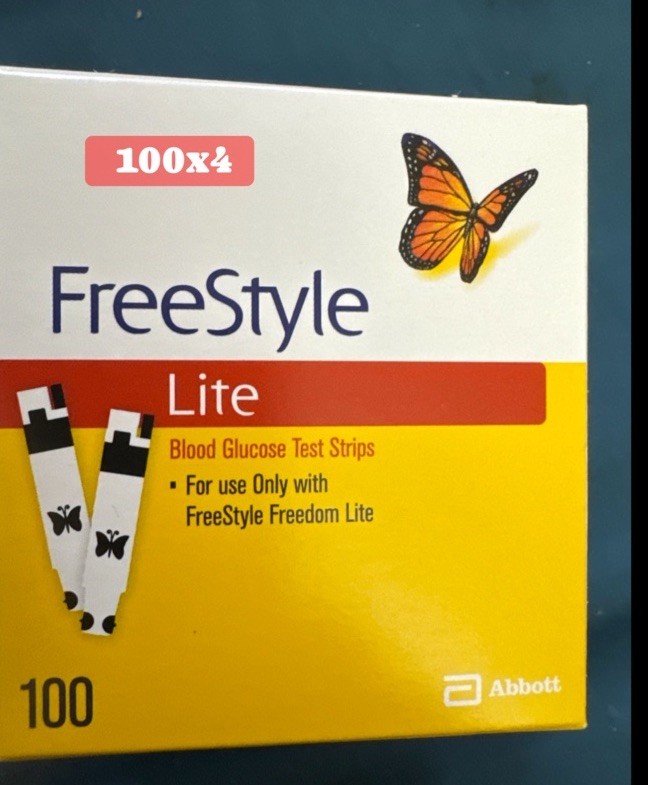 New Lot Of 400 Freestyle Lite Blood Glucose Test Strips - 100 X4 Exp 6/2027