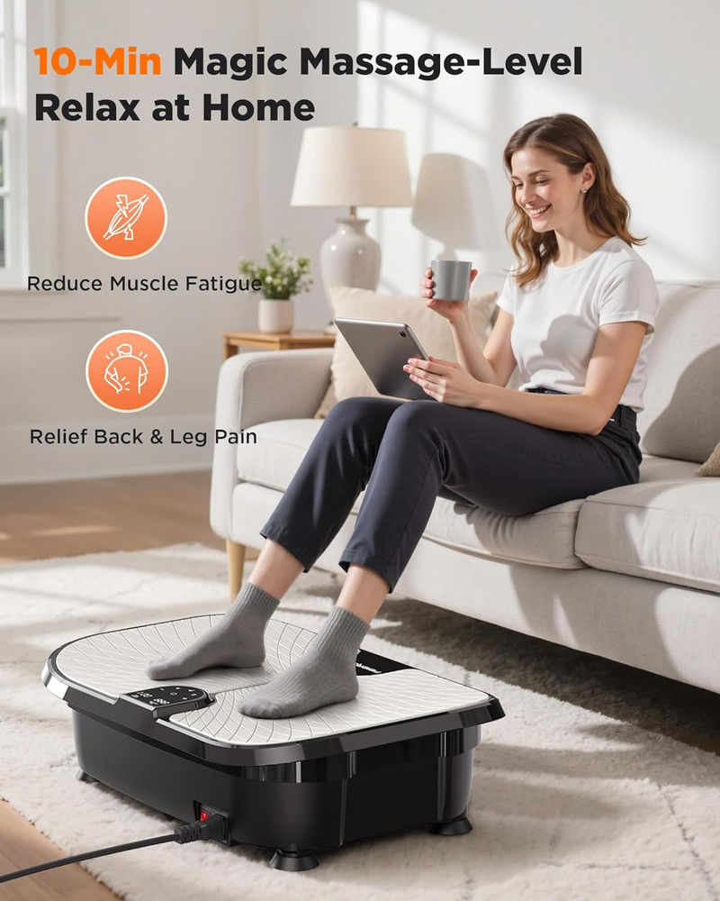 Vibration Plate Exercise Machine, 400 LBS Capacity Vibration Plate for Lymphatic