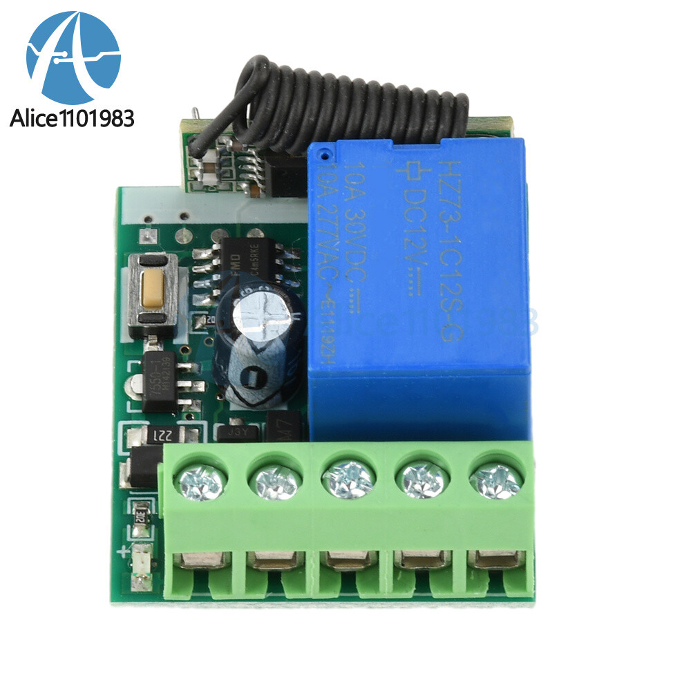 433Mhz Universal Wireless Remote Control Switch DC 12V Receiver Transmitter Set