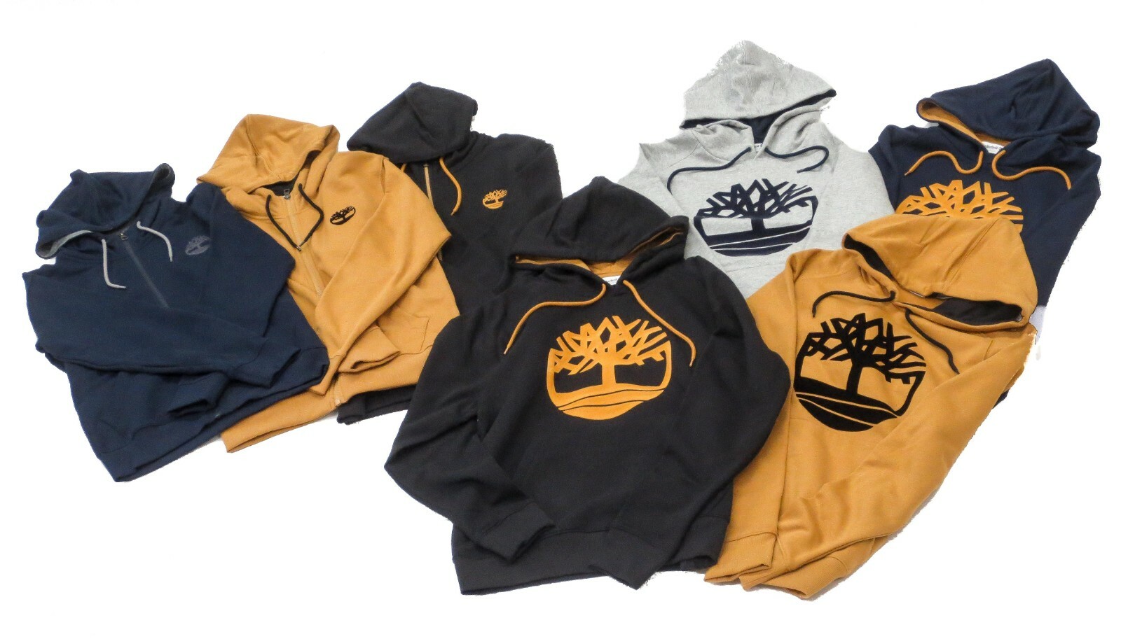 Timberland Mens Essential Tree Logo Hoodie Sweatshirt Wheat Black Gray Navy Blue