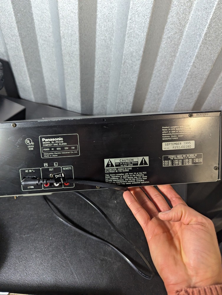 Panasonic SL-PD349 Rotary Carousel 5 Disc Compact CD Changer Player