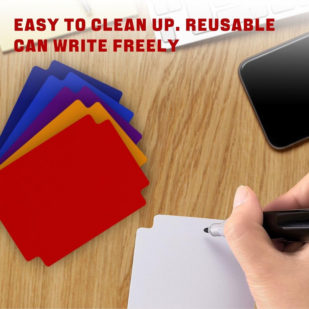 Trading Card Dividers 100 Pieces Multicolor Card Dividers with Tabs Plastic C...