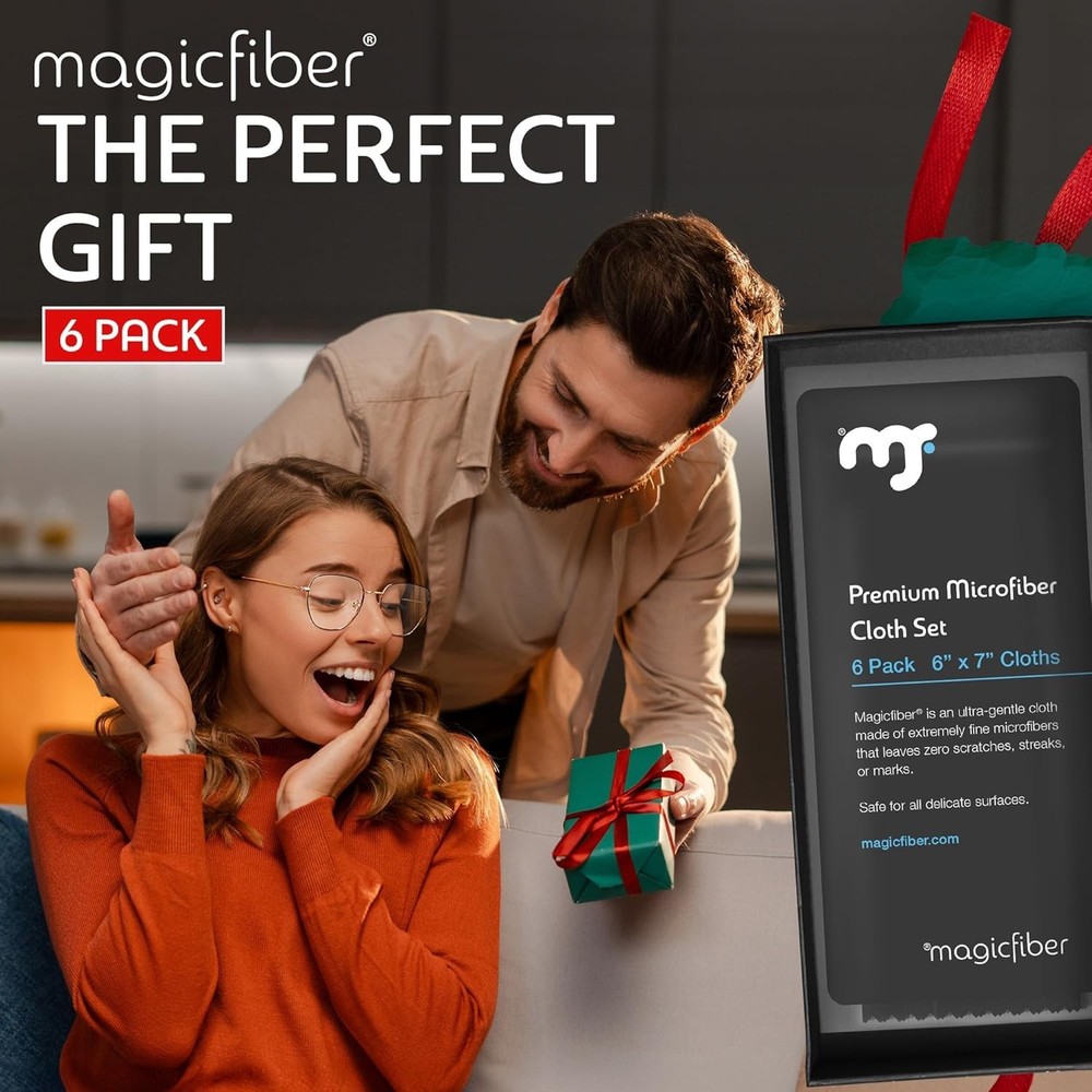 Versatile 6-Pack Microfiber Cloth - Perfect for Lenses, Screens & Every Surface