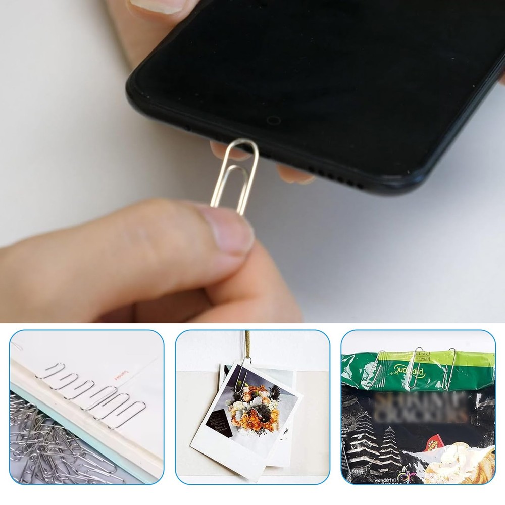 Binder and Paper Clips Set, 340 pcs Assorted Sizes in Container With Compartm...