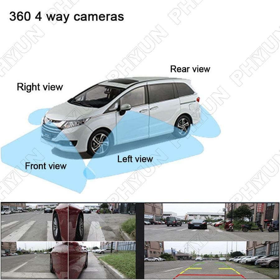 360 Degree Car Parking Panoramic View Rearview 4 Way Camera Control Box System