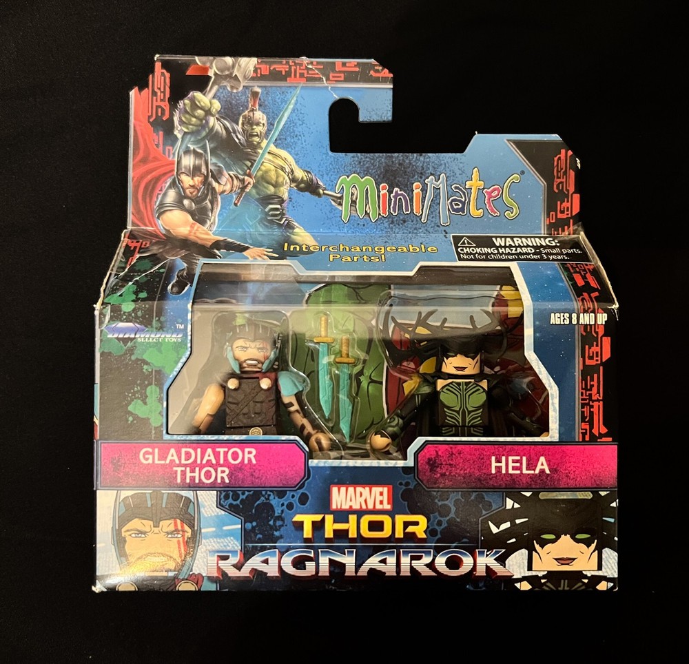Marvel Minimates Thor Ragnarok – Gladiator Thor & Hela 2-Pack – NEW SEALED