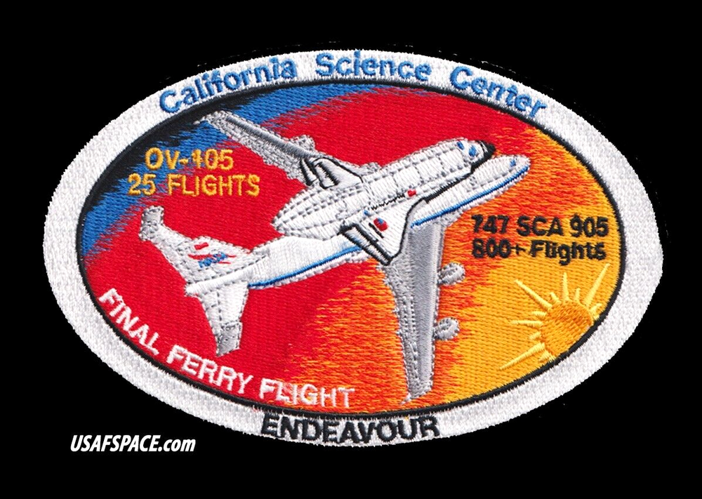 ORIGINAL -NASA -FINAL FERRY FLIGHT- ENDEAVOUR - SHUTTLE CARRIERS - SCA - PATCH