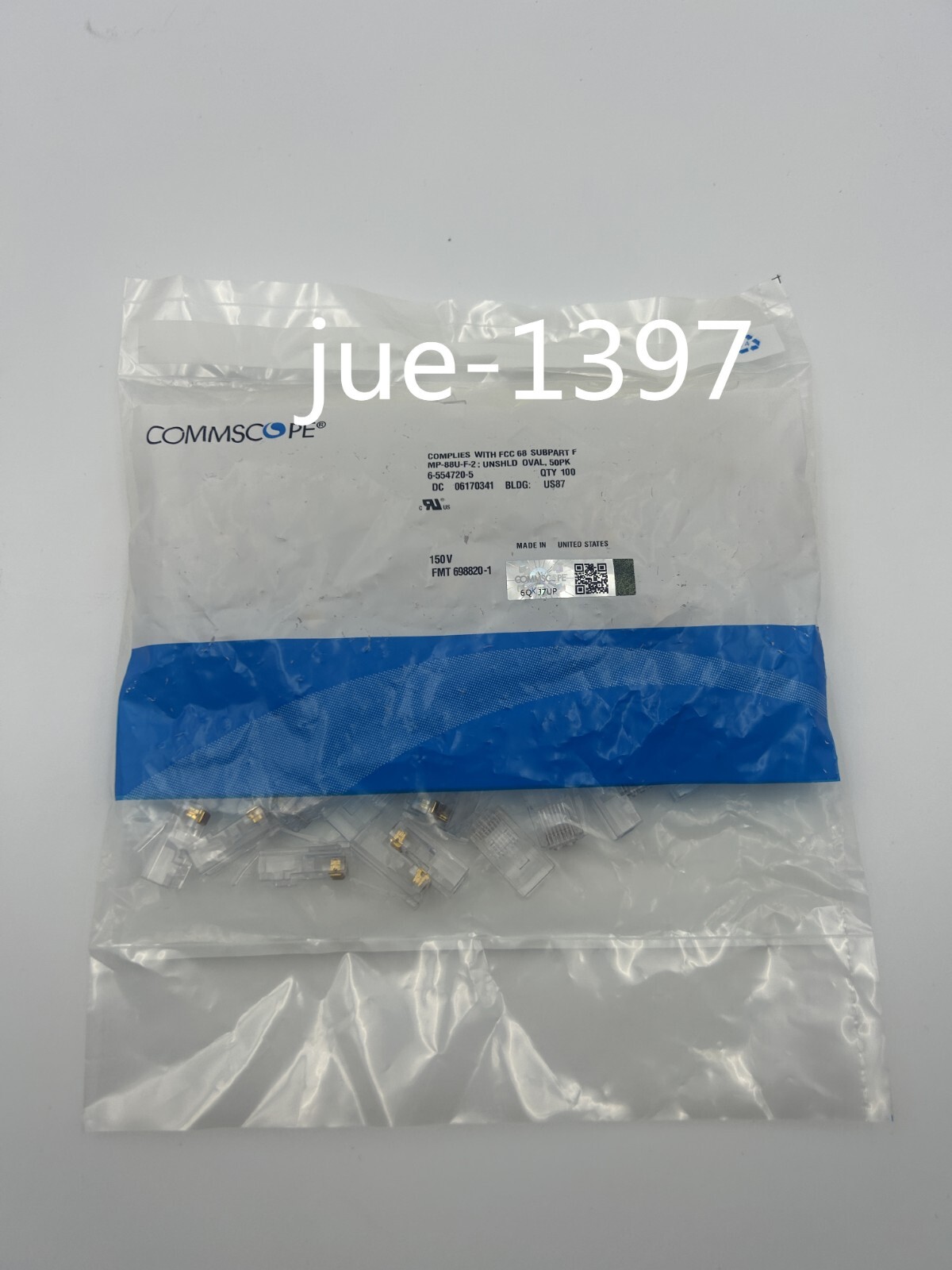 CommScope CAT.5E RJ-45 Plug 6-554720-5 Modular Plug 8P/8C unshielded 100 PIECES