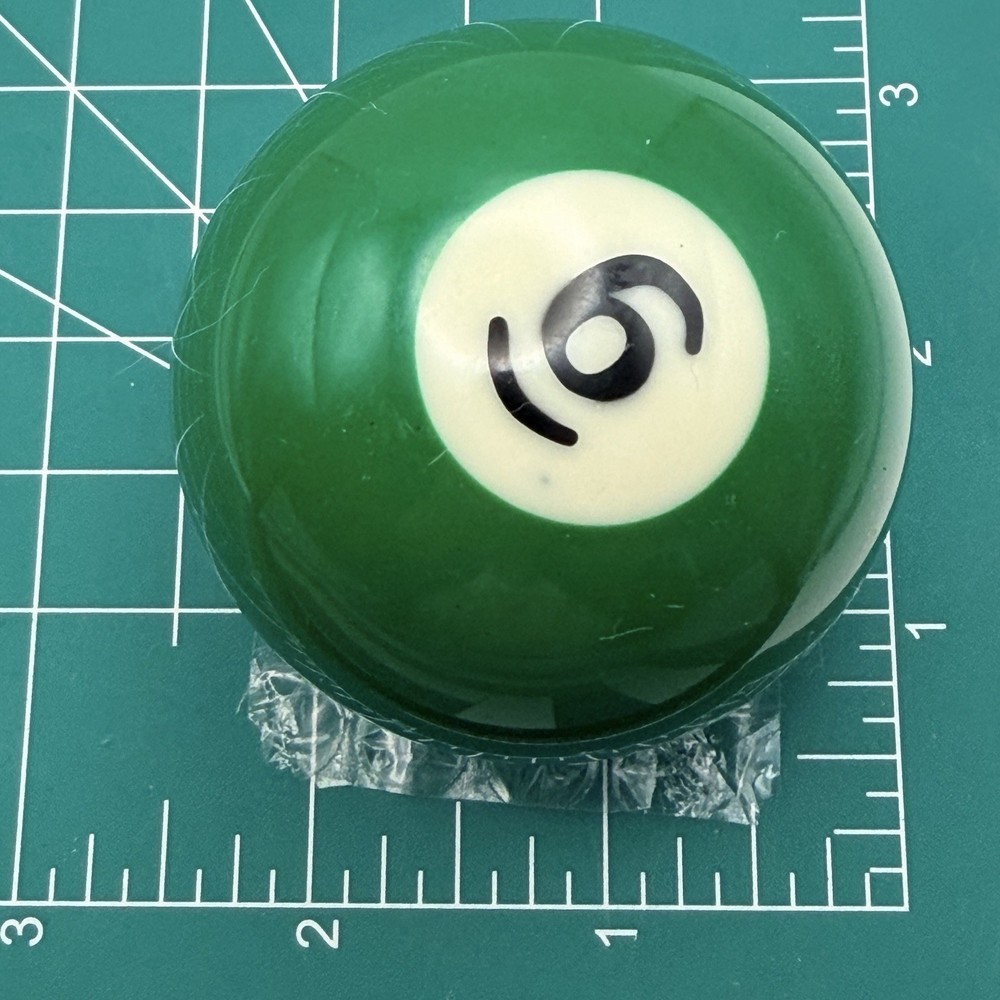 Single #6 Billiard Pool Ball Replacement Standard 2.25" Green Solid New Game Pcs