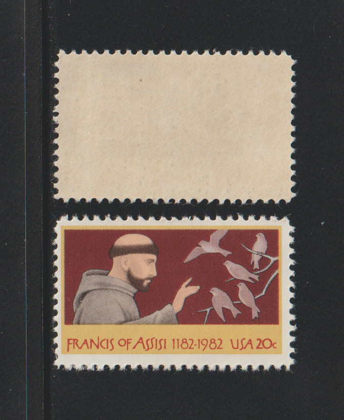 US EFO ERROR Stamps: #2023 Francis of Assisi, birds: Misperf & Normal. MNH