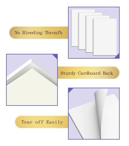 Notepads 3x5, 6 Pack Small Note Pads, Server Note Pads, Scratch Pads 3x5, Memo