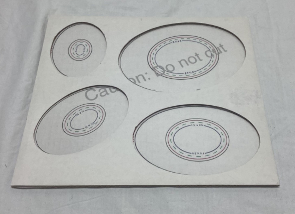 Creative Memories  Oval Sizing Cutting Patterns Template
