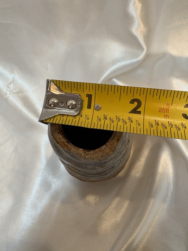 Unique Art Pottery Trinket container box signed tall
