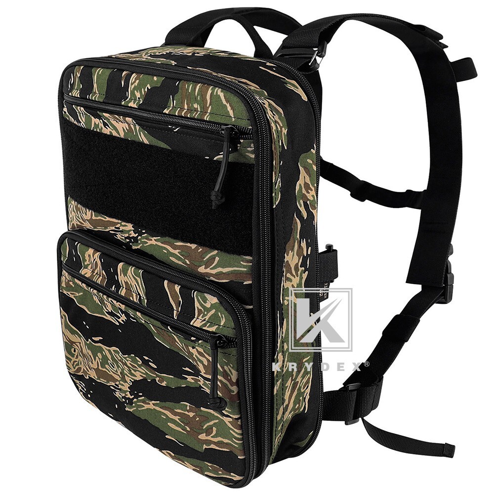KRYDEX D3 Flatpack Tactical Expandable Travel Backpack MOLLE / PALS Tiger Stripe